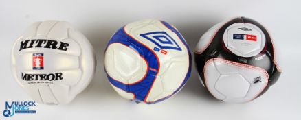 3x FA Cup Replica and Official Footballs, to include a 2009 official matchball Umbro (with wear