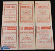 Selection of Accrington Stanley home match programmes 1959/60 Southampton, Bury, Reading, 1960/61