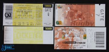 2001 British & I Lions in Australia Tickets (4): All three test, at the Gabba, the Colonial