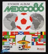 1986 Panini Football Sticker Mexico World Cup Album, all complete - has a loose middle page - scores