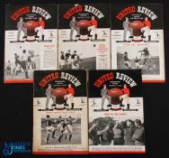 1950/51 Manchester Utd home match programmes v Fulham, Charlton Athletic, Tottenham Hotspur (