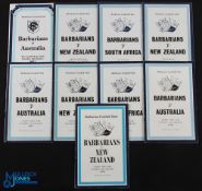 1954-82 Barbarians v Tourists Rugby Programmes (9): The instantly recognisable Baabaas issues v NZ