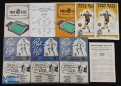 Selection of Port Vale home programmes 1948/49 Walsall, 1952/53 Chesterfield (autographs of