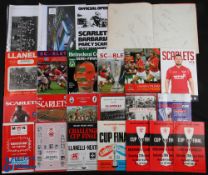 Llanelli/Scarlets Rugby Programmes and Other Items (23): Progs v NZ 1980 & 1989, Maoris 1982 &