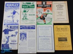 Selection of 1940s programmes to include 1945/46 Wolves v Leicester City, 1945/46 Bolton Wanderers v