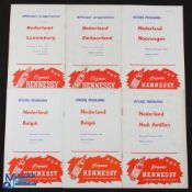 Selection of Netherlands home international match programmes 1957 Luxemnbourg, 1958 Switzerland,
