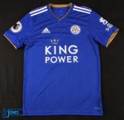 James Maddison No 10 Leicester City 2018/19 Leicester City home match issue football shirt - in