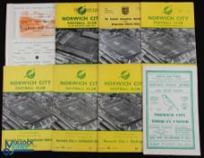 Selection of Norwich City homes 1954/55 Brighton & Hove (football combination), 1951/52 Torquay Utd,