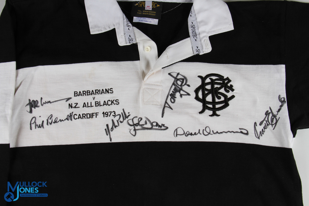 1973' Barbarians v All Blacks Signed Jersey: Couldn't afford the real thing? Here's a lovely later - Image 2 of 3