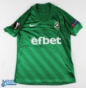 Georgi Terziev No 5 PFC Ludogorets home match issue football shirt - in green, Nike / Efbet, UEFA