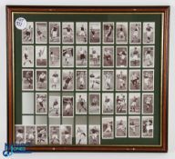 1938 Churchman Cigarette Card Association Footballers 1st Series - complete set 50, framed under