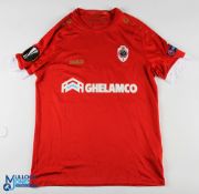 Jeremy Gelin No 26 Royal Antwerp 2020/21 home match issue football shirt - in red, Jako /