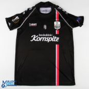 Husein Balic No 14 Lask away match issue football shirt - in black, BWT / Kornspitz, UEFA and