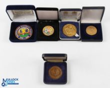 5 x Football Commemorative Tokens/Medals, to include 1980 FA Campionato D'Europa, 1908-2008 RA