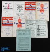 South Africa Football Programme Selection; 1957 Transvaal Cup Final Marists v Benoni,