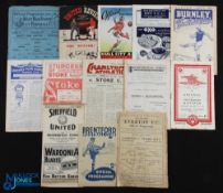 Selection of 1940s football programmes 1944/45 Everton v Stoke City + Liverpool Wing Squadron