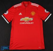 Romelu Lukaku No 9 Manchester United 2017/18 match issue home football shirt - Adidas / Chevrolet,
