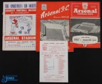 1949/50 Arsenal v AIK Stockholm friendly 8 December 1949, 1951/52 Jockeys v Boxers at Arsenal 31