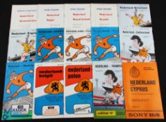 Collection of Netherlands home international programmes 1958 Denmark, 1959 Belgium, 1962 Northern