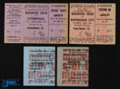 Manchester Utd home match tickets 1965/66 European Cup semi-final v Partizan Belgrade Groundside