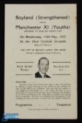 1953 in Belfast: Boyland FC v Manchester United Youth team at the Oval football ground 13 May