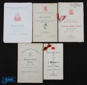 1925-49 Rugby Dinner Menu Selection (5): Wellington RFC (Somerset) 50th Anniversary 1925; Diamond