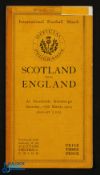 Scarce 1923 Scotland v England Rugby Programme: Rare slight change in the very traditional