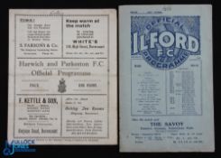 Pre-War non-league 1933/1934 Harwich & Parkeston v Worthing AFA Senior Cup 13 January 1934; 1934/