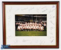 Late 1990s England Signed Rugby Photograph: Bold Twickers shot, 21