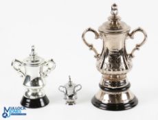 Replica Model FA Cups, 2 ceramic FA Cups, one made by Northshore Sporting Designs, #25cm tall plus