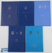 VIP England v France Rugby Programmes 1973-81 (5): Good selection from these big consecutive