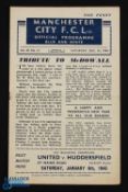 War-Time 1944/1945 Manchester City v Bury War League North 30 December 1944, 4 pages; team