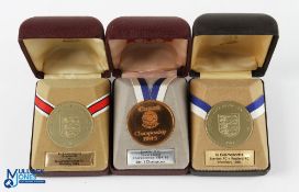 3x Football Association Commemorative Tokens Medals, to include 1985 challenge cup Everton v