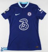 Raheem Sterling No 17 Chelsea 2022/23 home match issue football shirt - Nike / 3, PL No Room for