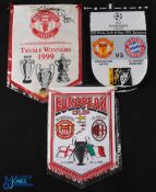 Manchester United large Pennants to include 1999 Champions League Final Manchester Utd v Bayern
