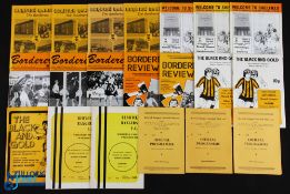 Selection of Berwick Rangers home programmes 1957/58 Alloa Athletic, Dumbarton, 1958/59 Stranraer,