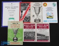 Collection of European Cup Winners Cup Finals match programmes 1964 MTK Budapest v Sporting