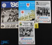 1986 New Zealand Cavaliers in S Africa Rugby Programmes (4): Issues for the games v Transvaal, N