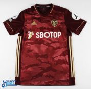 Kalvin Phillips No 23 Leeds United 2020/21 third match issue football shirt - in purple, Adidas /