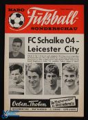 1968/69 FC Shalke 04 v Leicester City pre-season friendly match programme 2 August 1968; good. (1)