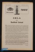 1961 DWS (Amsterdam) v Sheffield Utd 4 page programme 3 May 1961; fair/good. (1)