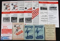 Selection of Brentford home programmes 1945/46 QPR (FAC), 1947/48 Chesterfield, 1948/49 Leicester
