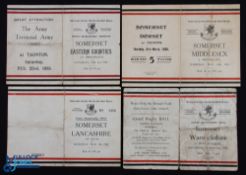 Rare 1930s County Championship Rugby Programmes (4): Finals: Somerset v Lancashire, 1935 (f) & v