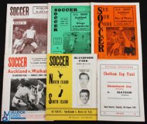 Selection of New Zealand football match programmes 1960 Northern Island v South Island (also