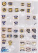 Leeds Rugby League enamel badge selection featuring Challenge Cup, Super League Grand Final, Ace