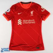 Sadio Mane No 10 Liverpool 2021/22 match issue home football shirt - Nike/Standard Chartered, PL