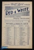 1929/1930 Manchester Utd v Portsmouth Div. 1 match programme 22 February 1930 at Old Trafford;