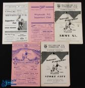 Weymouth FC friendly home match programmes 1952/53 Merthyr Tydfil, 1952/53 Stoke City, 1953/54