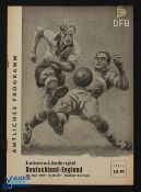 1959 Germany v England U23's international match programme 10 May 1959; good. (1)