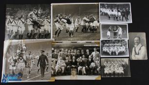 Castleford RLFC Photographs (9): Four large and 5 smaller photos from the Yorkshire Club, all from